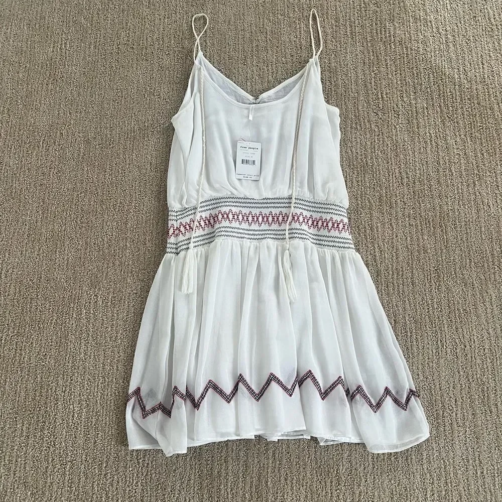 Free People White Fit and Flare Summery Sun Dress - Picture 7 of 7